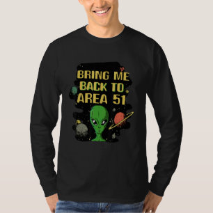 Alien For Adults Green Area 51 Spacecraft Ufo T-Shirt