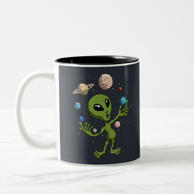 Alien found life Two-Tone coffee mug (Left)