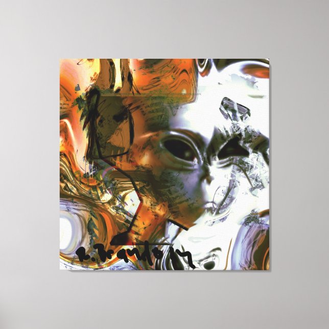 "Alien" Gallery Wrapped Canvas Painting Print (Front)
