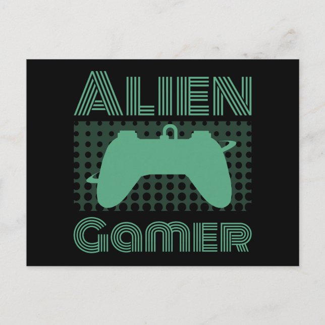 Alien Gamer Postcard (Front)