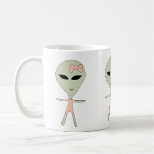 alien girl coffee mug
