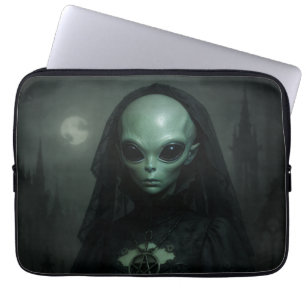 Alien Gothic Priestess of the Moon Laptop Sleeve