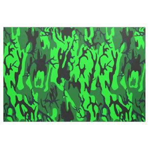 Alien Green Camo Fabric