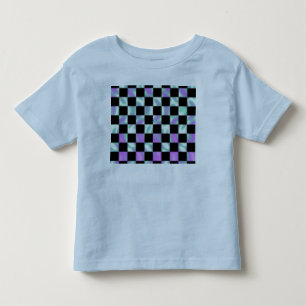 Alien Green Chequered Pattern Toddler's Shirt