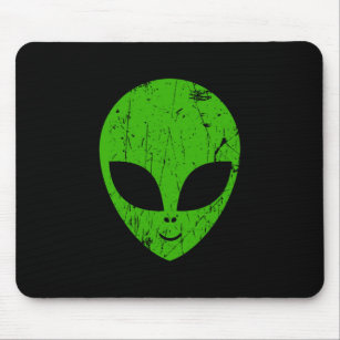 alien green head ufo science fiction extraterrestr mouse pad