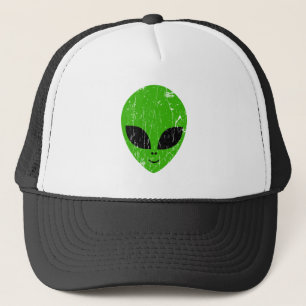 alien green head ufo science fiction extraterrestr trucker hat