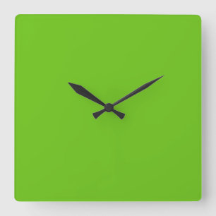 Alien Green Square Wall Clock