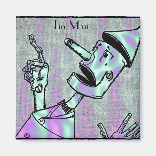 Alien Green, Tin Man Magnet (Front)