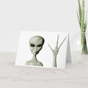 Alien greeting card