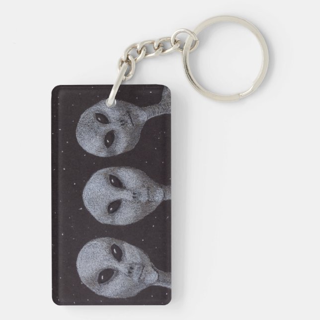Alien Greys Keychain (Back)
