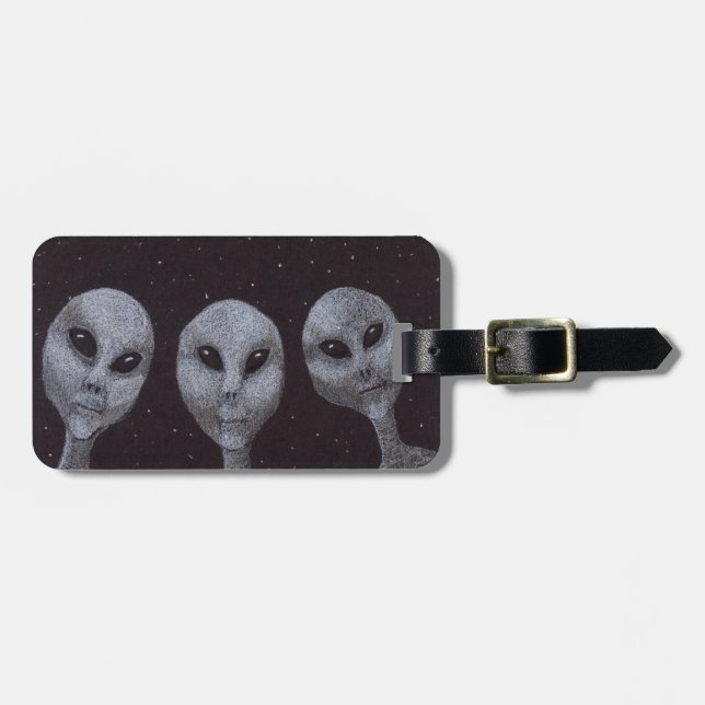Alien Greys Luggage Tag (Front Horizontal)