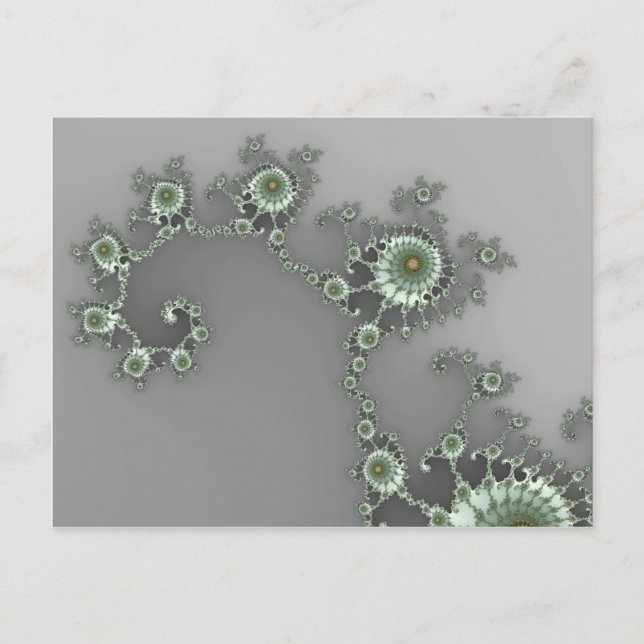 Alien gris - Carte postale fractale (Devant)