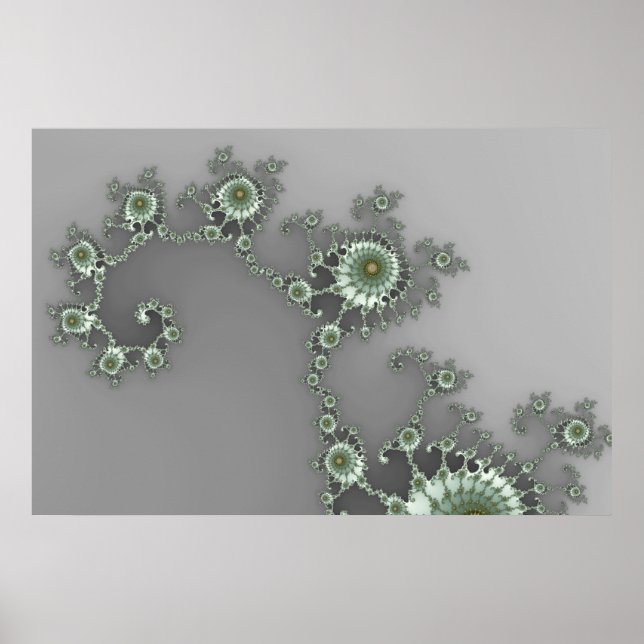 Alien gris - Poster fractal (Devant)