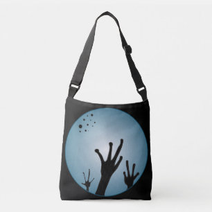 Alien Hands Sci-Fi Fantasy ET Spooky Weird Planet Crossbody Bag