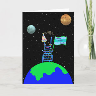 Alien Happy Birthday Card 3 by Jo Images