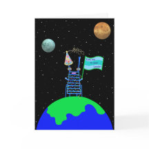 Alien Happy Birthday Card by Jo Images
