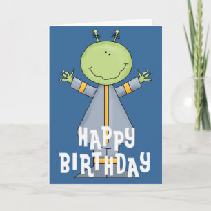 Alien Happy Birthday Children's Greeting Card 2