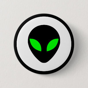 Alien Head 2 Inch Round Button