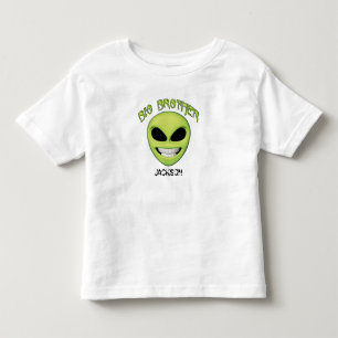 Alien Head Big Brother Personalized Toddler T-shirt