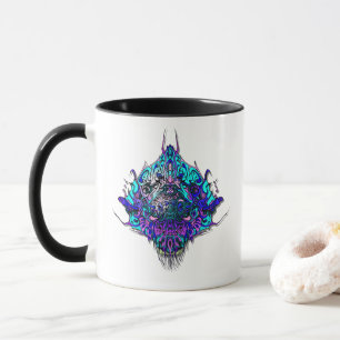 Alien Head - blue and purple Mug