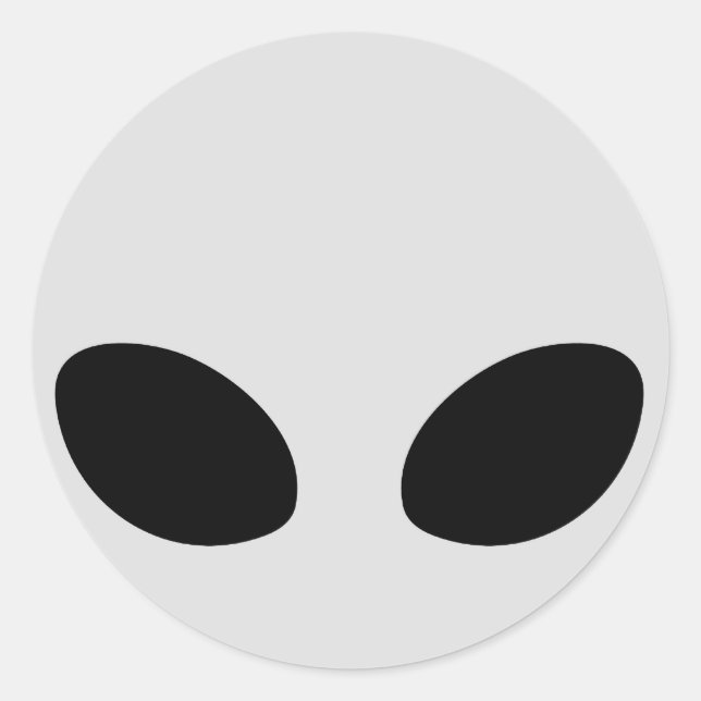 Alien Head Classic Round Sticker (Front)