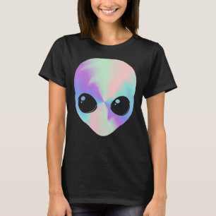Alien Head  Colourful Alien  Believe UFO Party T-Shirt