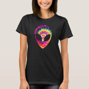 Alien Head Face Space UFO Tie Dye Rave EDM Music  T-Shirt