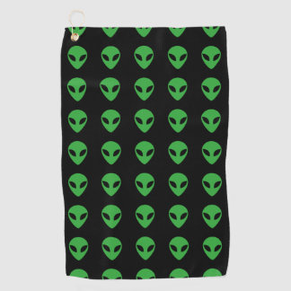 Alien Head Golf Towel