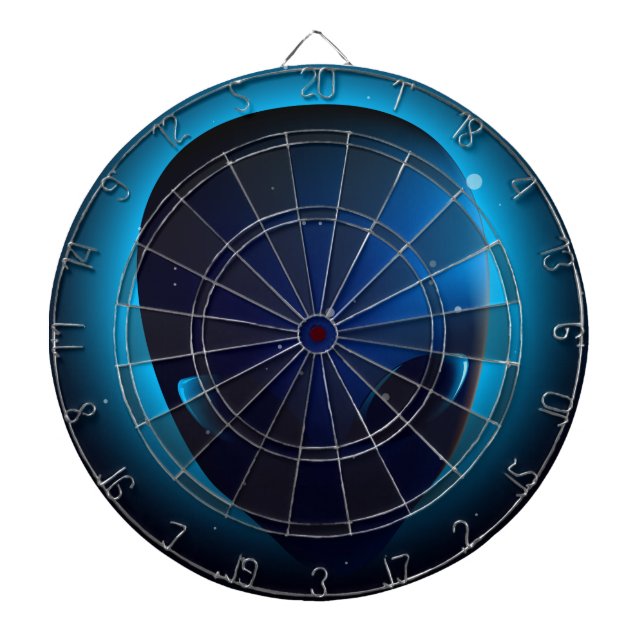 Alien head in space dartboard (Front)