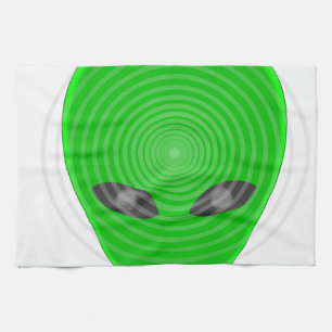 Alien Head Mind Control Kitchen Towel