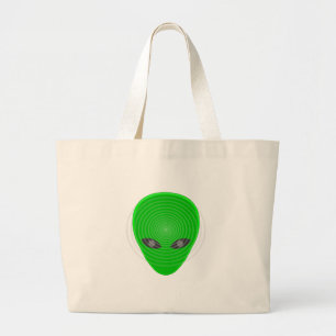 Alien Head Mind Control Large Tote Bag