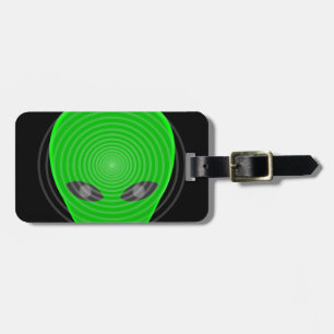 Alien Head Mind Control Luggage Tag