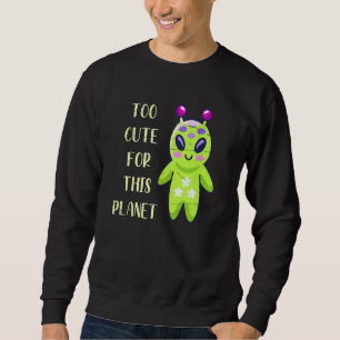 Alien Head Outer Space Scifi Alien Sweatshirt