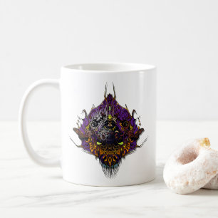 Alien Head - purple Coffee Mug