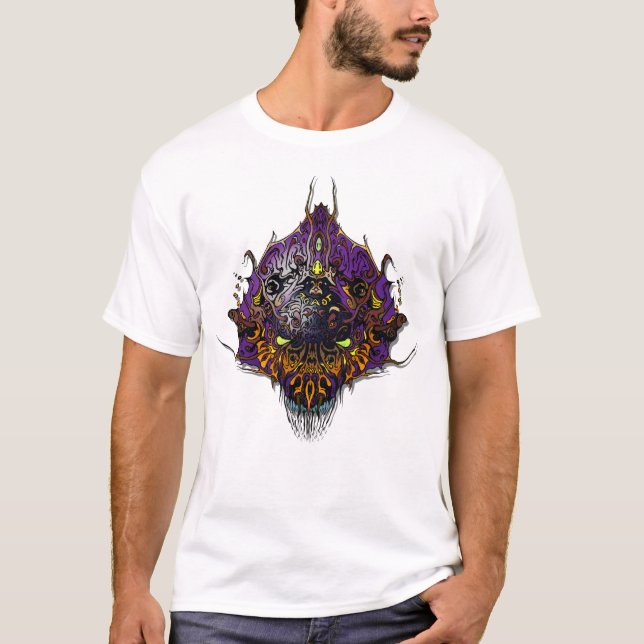 Alien Head - purple T-Shirt (Front)