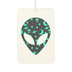 Alien Head Space Pattern Design Air Freshener