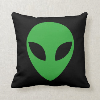 Alien Head Throw Pillow