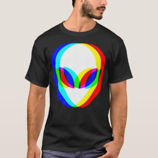 Alien Head Trippy Vaporwave Techno Rave Edm Music T-Shirt