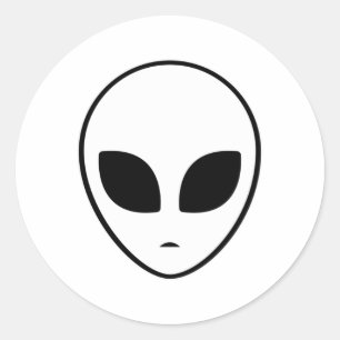 Alien Head Ufo Aliens Space Area 51 Gift Idea Classic Round Sticker