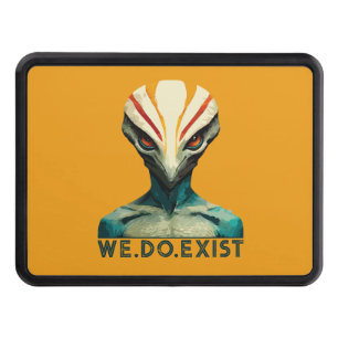 Alien Head - We Do Exist Trailer Hitch Cover