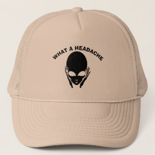 Alien Headache, edit add text to personalize,  Trucker Hat