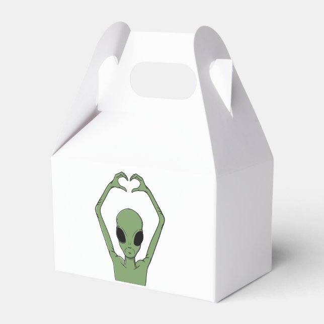 Alien Heart Pose Favor Box (Front Side)