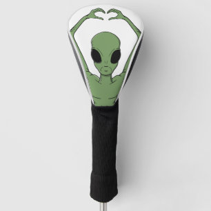 Alien Heart Pose Golf Head Cover