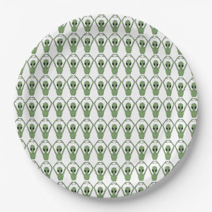Alien Heart Pose Paper Plate