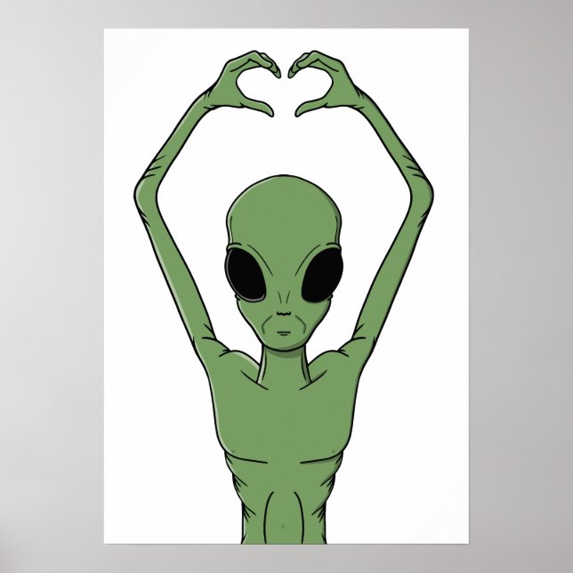 Alien Heart Pose Poster (Front)