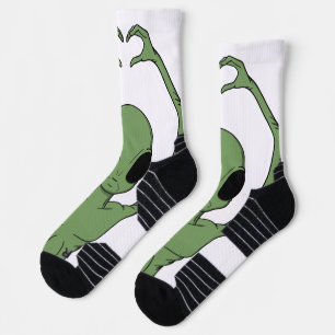 Alien Heart Pose Socks