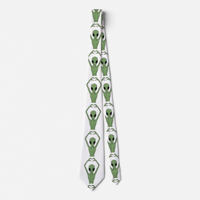 Alien Heart Pose Tie (Front)