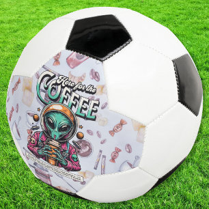 Alien Here for the Coffee Soccer Ball