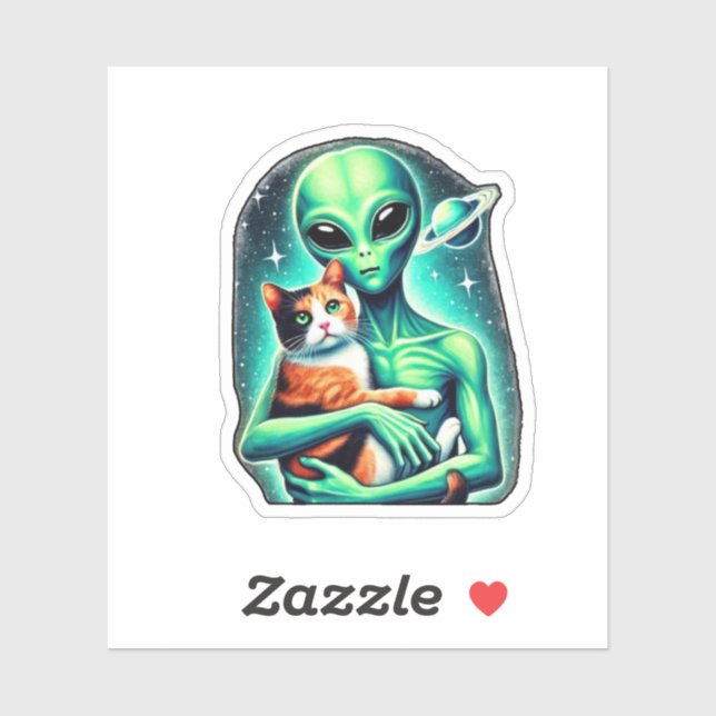 Alien Holding Calico Cat (Sheet)
