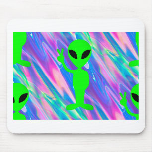 alien hologram mouse pad